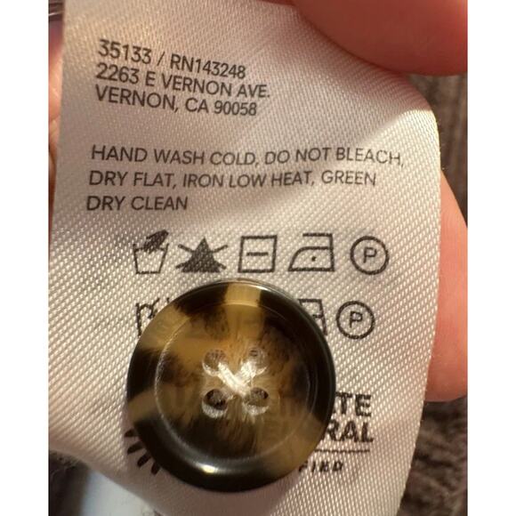 Reformation Trieste Regenerative Merino Wool Cardigan Women’s Size XS Brown - Picture 7 of 7